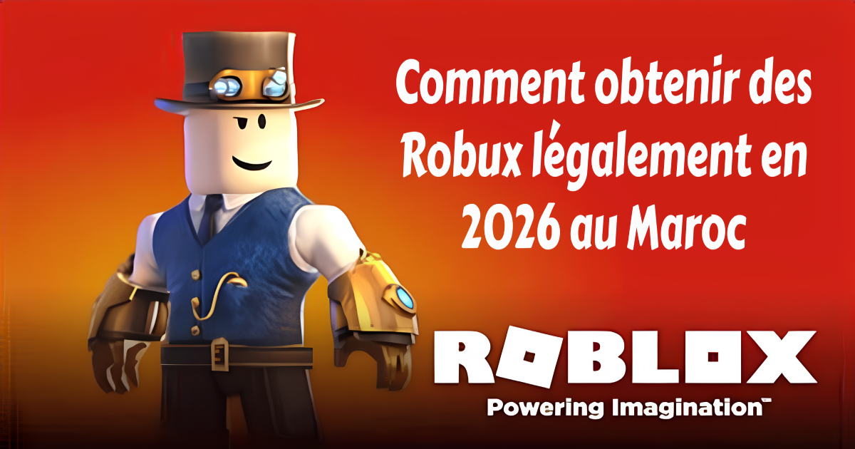 Méthodes légales pour obtenir des Robux en 2026 au Maroc, illustration d’un joueur Roblox achetant des Robux de manière officielle.