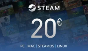 Steam Wallet 20€ – Carte cadeau officielle EUR pour PC